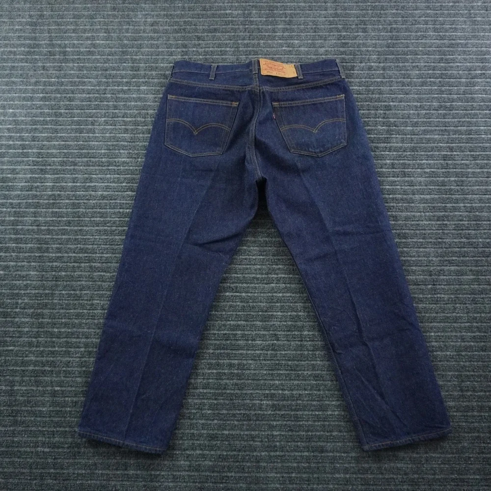 Vintage Levi's 501xx Jeans 40x30 Never Washed Dark Indigo Blue Button Fly Denim